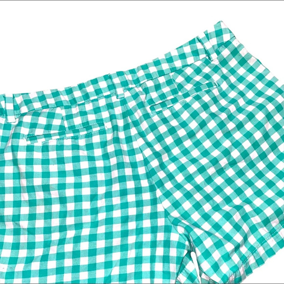 Merona green checkered chino shorts size 10 - Picture 2 of 4